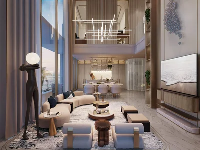 Zespół mieszkaniowy Penthouse in the new residence Beach Walk 4 with a swimming pool, panoramic views and an access to the beach, Dubai Islands, Dubai, UAE