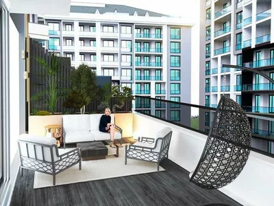 Complexe résidentiel New residence with a swimming pool, a green area and lounge areas close to the airport and the coast, Istanbul, Turkey