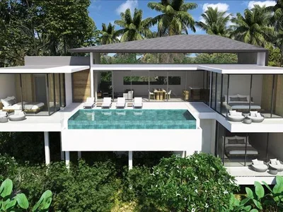 Complexe résidentiel New complex of villas with swimming pools 3 minutes away from a golf course and close to Maenam Beach, Samui, Thailand