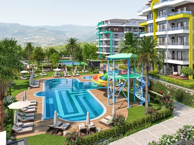 Zespół mieszkaniowy Residential complex with developed infrastructure for tourists, in a green and ecologically clean area of Oba, Alanya, Turkey