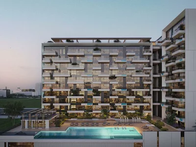 Residential complex New Beverly Gardens Residence with a swimming pool and a tennis court, Jebel Ali, Dubai, UAE