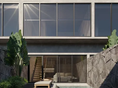 Complejo residencial Complex of townhouses with swimming pools in the prestigious area of Canggu, Bali, Indonesia