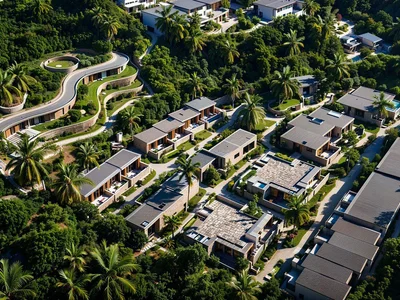 Wohnanlage New villas with pools and ocean views in Jimbaran, Bali, Indonesia