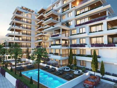 Residential complex New residence with a swimming pool at 80 meters from the beach, Larnaca, Cyprus