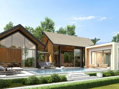 Complexe résidentiel New complex of villas with swimming pools and gardens close to layan Beach, Phuket, Thailand