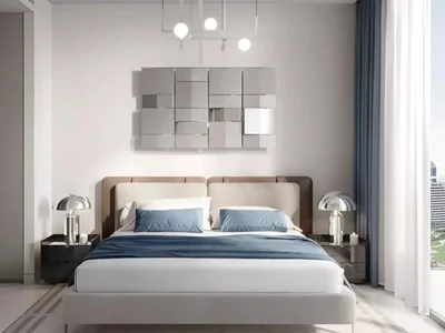 Complejo residencial New high-rise project ALTA V1EW c lounge areas in the prestigious area of JVC, Dubai, UAE