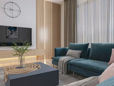 Residential complex One bedroom apartments in complex with swimming pool and cinema, 600 m to the sea, Mersin, Turkey