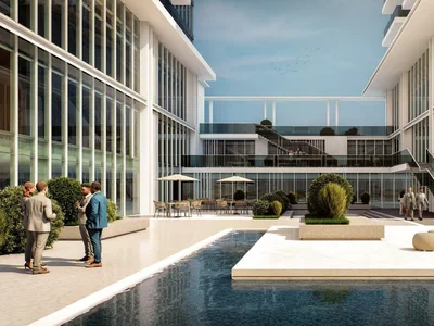 Complejo residencial New residence Avenue Park Towers with swimming pools and a park close to a metro station and the international airport, Wasl 1, Dubai, UAE