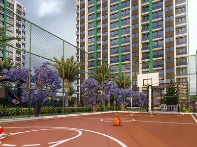 Residential complex Two bedroom apartments in complex with swimming pool and basketball court, Mersin, Turkey