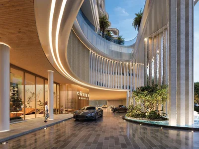 Complejo residencial New waterfront residence Cotier House with two swimming pools and gardens close to Burj Khalifa, Dubai Islands, Dubai, UAE