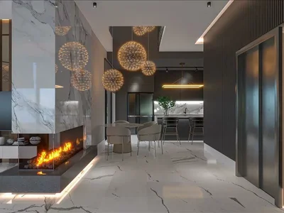 Residential complex New complex of villas with swimming pools and panoramic views close to the sea and the city center of Alanya, Turkey