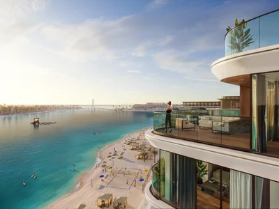 Complejo residencial New Selene Beach Residences with a lagoon, a swimming pool and parks, Al Seanneeah, Dubai, UAE