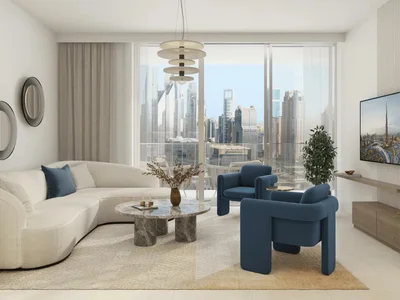 Residential complex Residential complex with terrace and swimming pool, on the shores of the Dubai Water Canal, in the popular area of Business Bay, Dubai, UAE