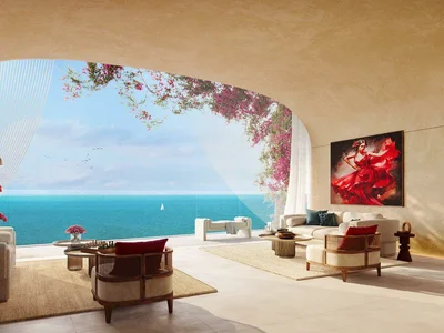 Zespół mieszkaniowy New residence Marbella with swimming pools, a spa center and a beach, Europe Island, Dubai, UAE
