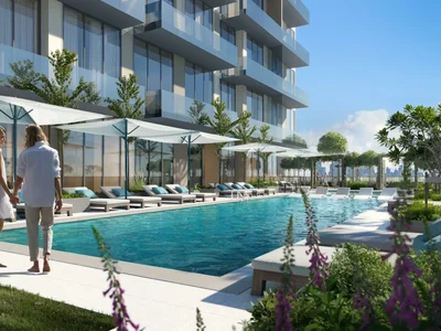 Residential complex New residence Ozone 1 with a swimming pool and a parking close to highways and Palm Jumeirah, JVC, Dubai, UAE