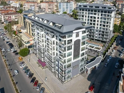 Zespół mieszkaniowy Apartment 1+1 in the PREMIUM CLASS complex Royal Towers in the center of Alanya.