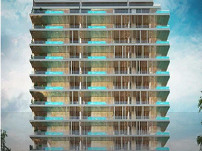 Zespół mieszkaniowy New complex of furnished apartments with private swimming pools Sky Vista, JVC, Dubai, UAE