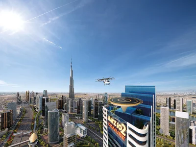 Residential complex Apartments in the new high-rise residence Bayz 102 with pools, parks and a tennis court next to Burj Khalifa, the Business Bay area, Dubai