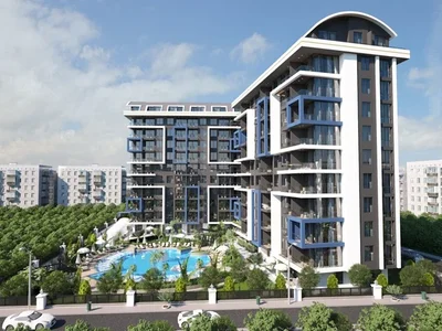 Жилой комплекс Квартира 1+1 в центре Алании в комплексе Konak Twin Towers 3 Cleopatra.