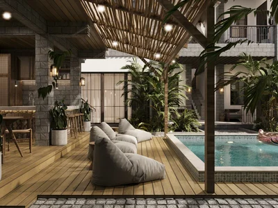 Residential complex Modern apartment complex with jungle views in Ubud, Bali, Indonesia