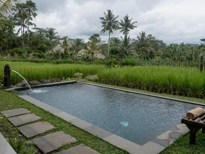 Zespół mieszkaniowy New complex of two-level villas with pools in Ubud, Indonesia