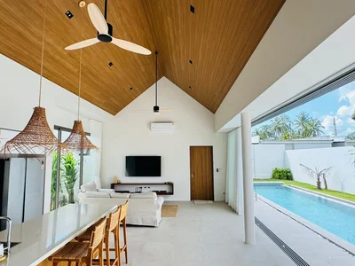 Zespół mieszkaniowy New furnished villa with a swimming pool, 350 meters from the beach, Samui, Thailand