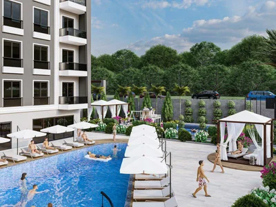 Zespół mieszkaniowy Residential complex with playgrounds, swimming pool, sauna, and barbecue area, Avsallar, Turkey