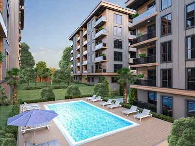 Wohnanlage Residence with a swimming pool and a green area, Istanbul, Turkey
