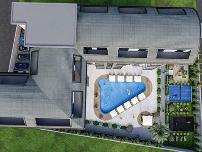 Zespół mieszkaniowy Residential complex with playgrounds, swimming pool, sauna, and barbecue area, Avsallar, Turkey