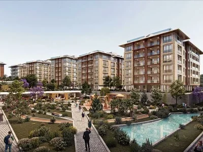 Complejo residencial New residence with a swimming pool, green areas and a spa area near a highway, Istanbul, Turkey