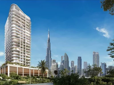 Wohnanlage High-rise residence Vento Tower with a swimming pool and a co-working area in the center of Dubai, Business Bay, UAE