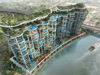Wohnanlage DAMAC Cavalli Couture Tower — luxury residence on the bank of the Dubai Water Canal in Al Safa 1, Dubai