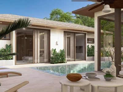 Wohnanlage New residential complex of furnished villas with pools in Maret, Samui, Thailand