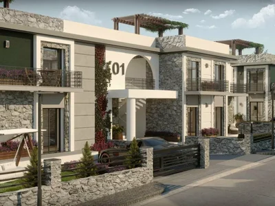 Complejo residencial Novyy proekt s sovremennoy arhitekturoy