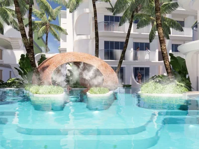 Complexe résidentiel New residential complex on the seafront in Bang Rak, Samui, Thailand