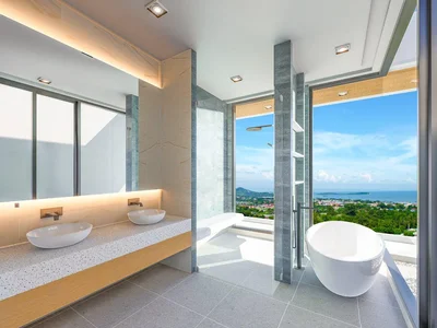 Complexe résidentiel New complex of furnished villas with swimming pools and panoramic views, close to Chaweng nightlife, Samui, Thailand