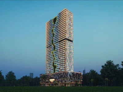 Residential complex Apartments in the new Barari Lagoons residence with pools and green areas next to the American School and Global Village in Majan, Dubai