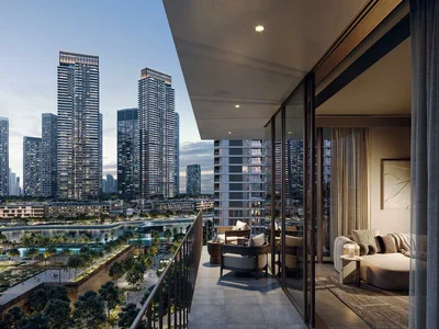 Complejo residencial New high-rise residence Valo with a swimming pool and a garden, Dubai Creek Harbour, Dubai, UAE