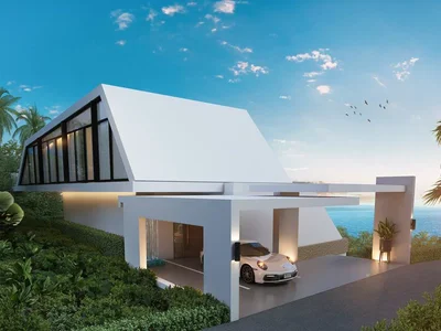 Zespół mieszkaniowy New residential complex of villas with swimming pools and sea views, 8 minutes drive to Bo Phut beach, Samui, Thailand