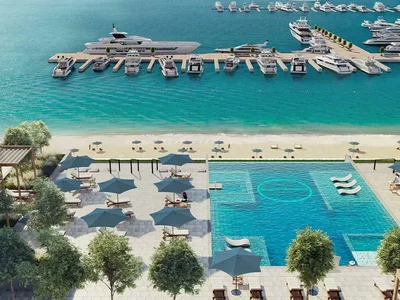 Residential complex New apartments with views of the sea, marina and large park, in Beach Mansion complex with private beach, Beachfront area, Dubai, UAE