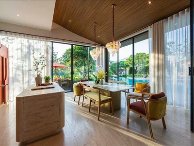 Zespół mieszkaniowy Complex of villas with a swimming pool and a fitness center, Bangkok, Thailand