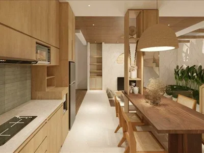 Wohnanlage New complex of furnished villas swimming pools near the ocean, in a popular area Canggu, Bali, Indonesia
