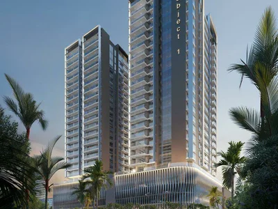 Complexe résidentiel New residence LUM1NAR with swimming pools close to the beach and Dubai Marina, JVT, Dubai, UAE