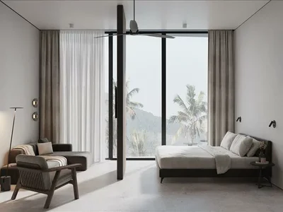 Zespół mieszkaniowy New complex of furnished apartments with a swimming pool and a view of the ocean, Bali, Indonesia