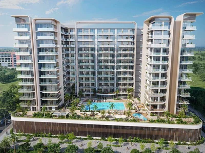 Complexe résidentiel New SOLA Residences with swimming pools and a kids' play area, Wasl Gate, Dubai, UAE