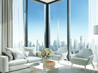 Residential complex The Crest Grande — spacious apartments by Sobha in a modern residence with a pool in Sobha Hartland, Dubai