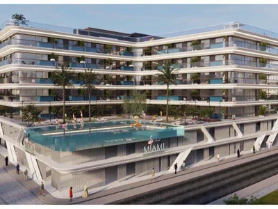 Complexe résidentiel Residence Miami 2 with swimming pools and a green area close to Dubai Marina, Jumeriah Village Triangle, Dubai, UAE