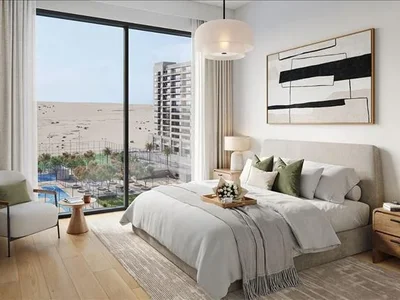 Residential complex New Hillcrest Residence with a swimming pool and a park in a green area, Town Square, Dubai, UAE