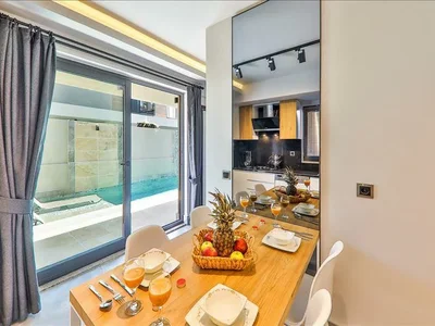 Residential complex Complex of villas with swimming pools and lounge areas close to the beach, in the center of Fethiye, Turkey