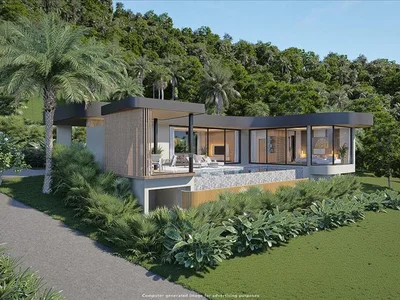 Complejo residencial New complex of luxury villas with swimming pools and panoramic sea views, 900 meters from the beach, Samui, Thailand
